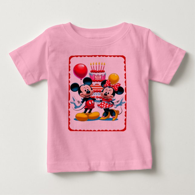Camiseta Mickey & Minnie Birthday Bash Celebration Tee (Frente)