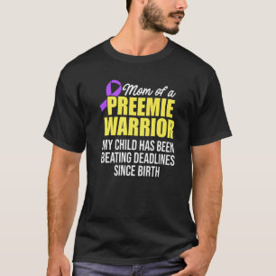 Camiseta Micro Preemie Nicu Mamãe Warrior Prematuro Nascime