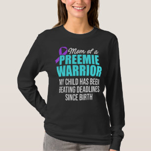Camiseta Micro Preemie Nicu Mamãe Warrior Prematuro Nascime