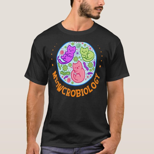 Camiseta Microbiologia do Gato Ciência de Microbiologia de  (Frente)