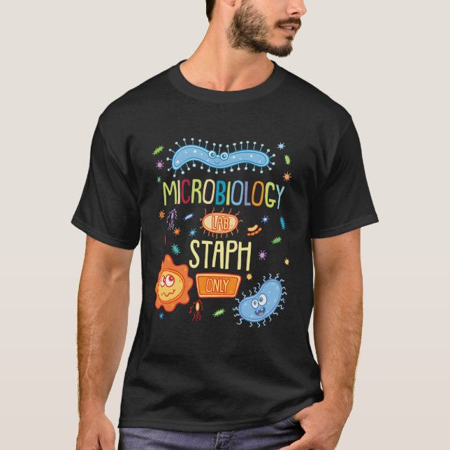 Camiseta Microbiologista Biology Microbiology Lab Staph (Frente)