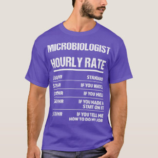 Camiseta Microbiólogo de Taxa Horária Engraçado Presente de