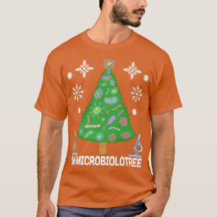 Camiseta Microbiólogo Engraçado Árvore de Natal Microbiolog