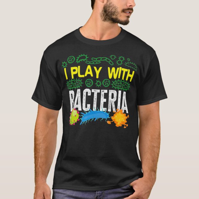 Camiseta Microbiólogo Lab Microbiologia Staph com quem brin (Frente)