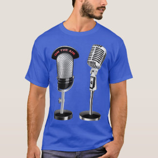 Camiseta Microfone antigo da Escola para Cantor de Música V