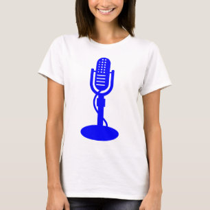 Camiseta Microfone - Azul