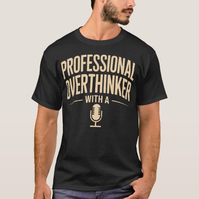 Camiseta Microfone de Anfitrião de Podcast (Frente)