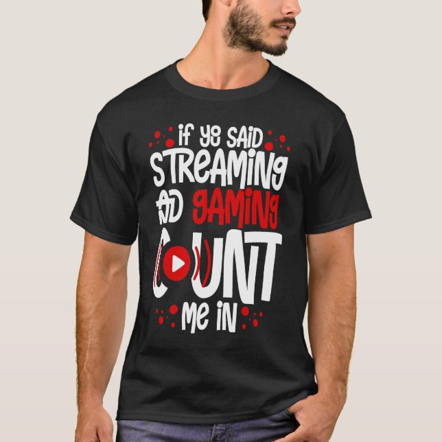 Camiseta Microfone de Vídeo Online para Streaming de Jogos (Frente)