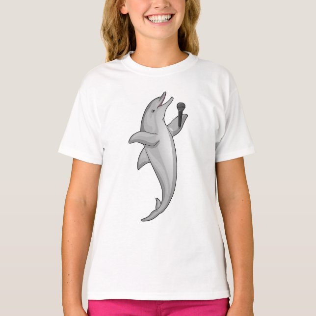 Camiseta Microfone Dolphin Singer (Frente)
