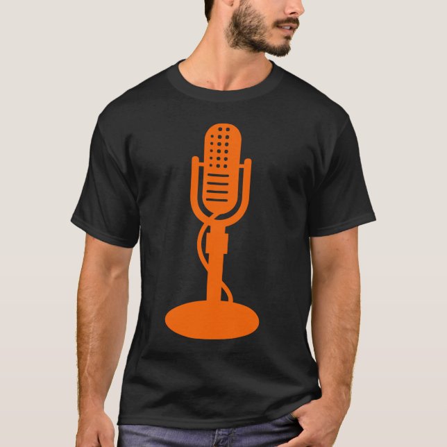 Camiseta Microfone - Laranja (Frente)