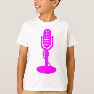 Camiseta Microfone - Magenta