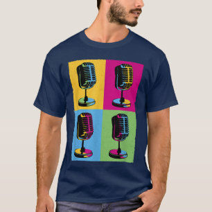 Camiseta Microfone Music Pop Art - Microfones Para Artistas