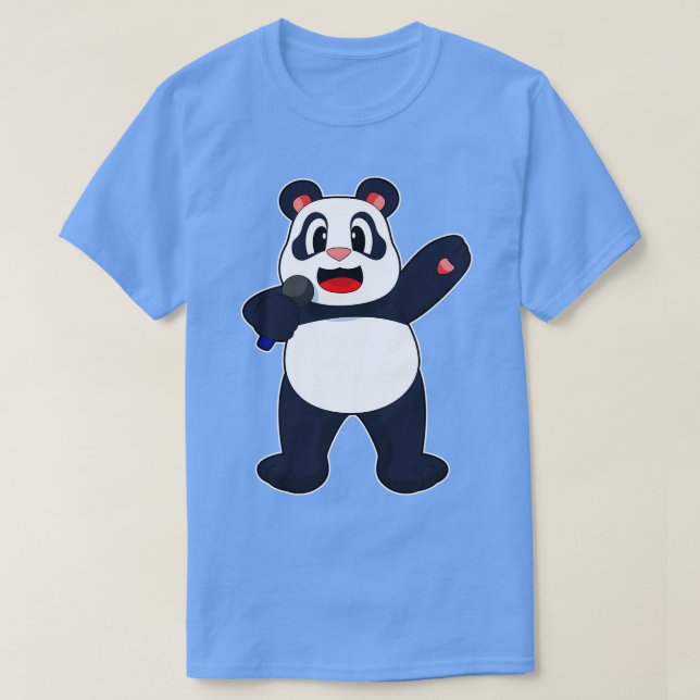 Camiseta Microfone Panda Singer (Frente do Design)