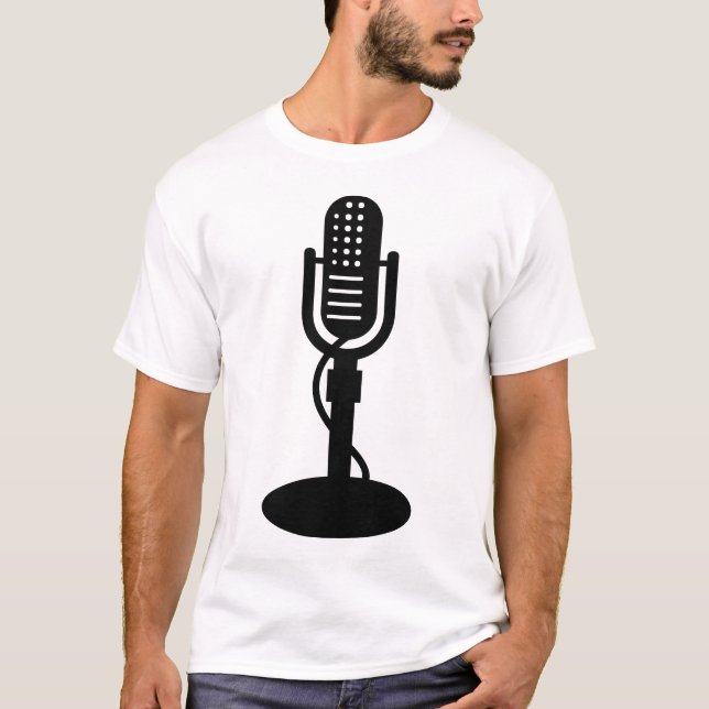 Camiseta Microfone - Preto (Frente)