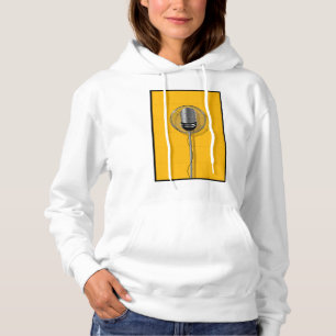 Camiseta Microfone Retro em Amarelo Ousado