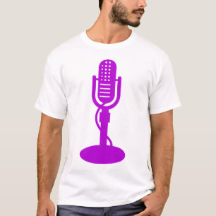 Camiseta Microfone - roxo