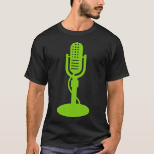 Camiseta Microfone - Verde marciano
