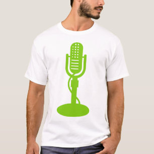 Camiseta Microfone - Verde marciano