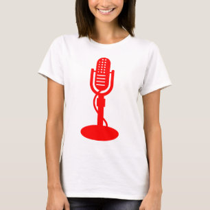 Camiseta Microfone - vermelho
