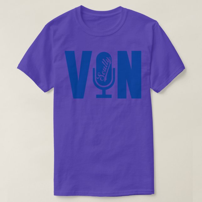 Camiseta Microfone Vin Scully Microfone 1 (Frente do Design)