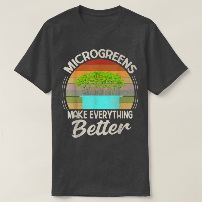 Camiseta Microgreens Vegan Funny Microgreen Farmer Gardenin (Frente do Design)