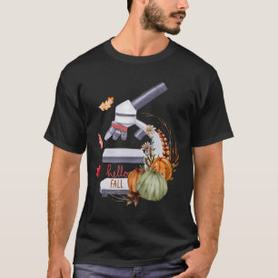 Camiseta Microscópio Flor Pumpkin Microbiology Tha