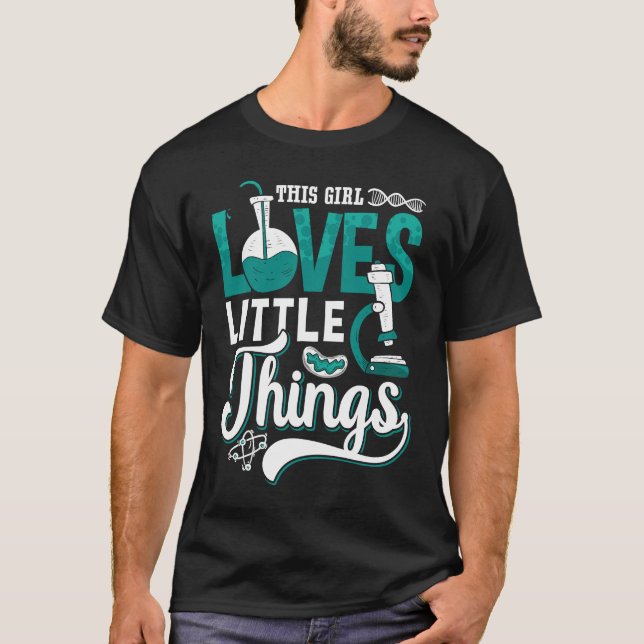 Camiseta Microscópio Laboratório de Microbiologia Biologia  (Frente)