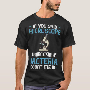 Camiseta Microscópio Laboratório de Microbiologia Biologia