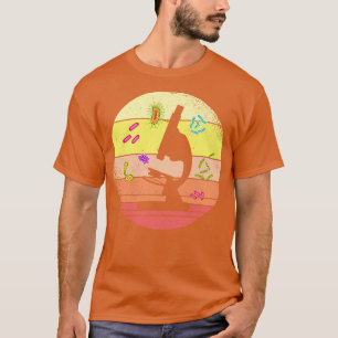 Camiseta Microscópio Microbiológico Retro-Microbiologista