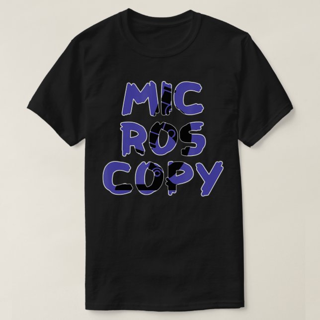Camiseta Microscopy with Colorful Outline Shadow  (Frente do Design)