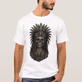Camiseta Mictecacihuatl Aztec deusa crânio
