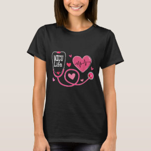 Camiseta Micu Enfermeiro Coração Valentim Dia Médico Intens