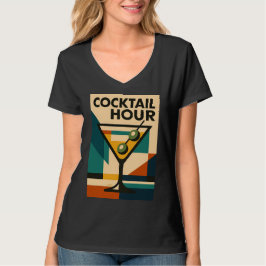 Camiseta Mid Century Modern Bauhaus Cocktail Hour Martini