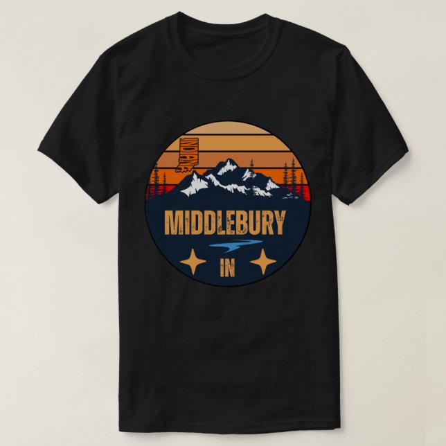 Camiseta Middlebury, Indiana (Frente do Design)