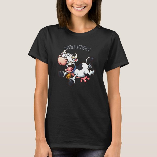 Camiseta Middlebury Vermont Vaca Louca (Frente)