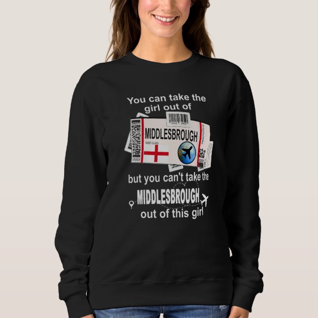 Camiseta Middlesbrough Boarding Pass  Middlesbrough Girl (Frente)
