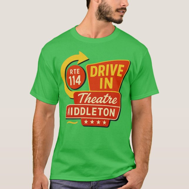 Camiseta Middleton Rt 114 Drive-In Middleton, Unidade Retro (Frente)