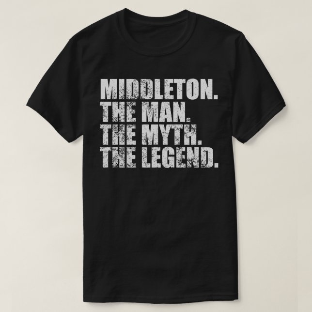 Camiseta MiddletonMiddleton Nome da família Middleton sobre (Frente do Design)