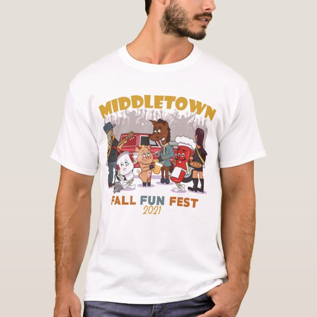 Camiseta Middletown Fall Fest Tee por Stuart Troxel (Frente)