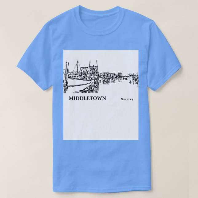 Camiseta Middletown New Jersey 3 (Frente do Design)