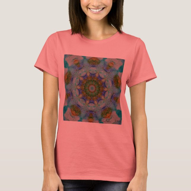 Camiseta Mídia mista de abstrato dois (Frente)
