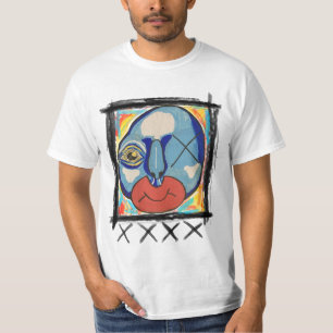 Camiseta Mídia mista de Cara azul