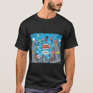 Camiseta Mídia Social de Quadrinhos