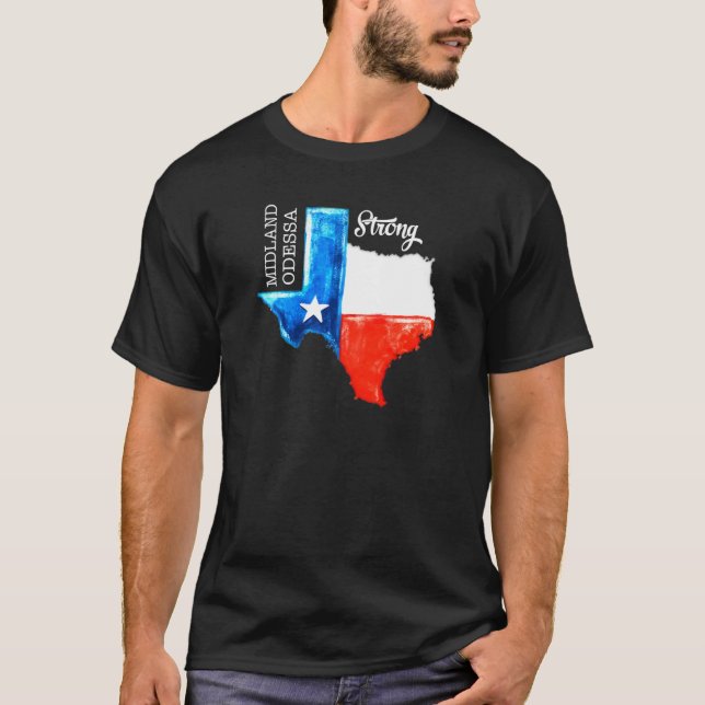 Camiseta Midland Odessa Strong Texas Flag 432 Men Women (Frente)