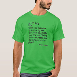 Camiseta Midlife: Pescoço Básico da Tripulação