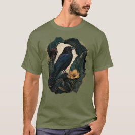 Camiseta Midnight Botanical Raven