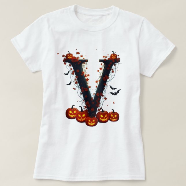 Camiseta Midnight Design with V letter  (Frente do Design)