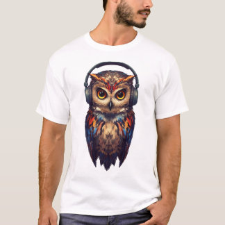 Camiseta Midnight Echo – Abstract Owl with Soul