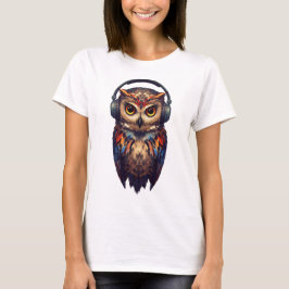 Camiseta Midnight Echo – Abstract Owl with Soul