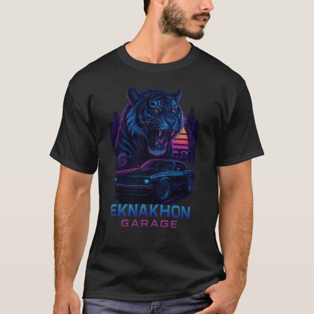 Camiseta Midnight Garage Tiger Tee by EKNAKHON (Frente)